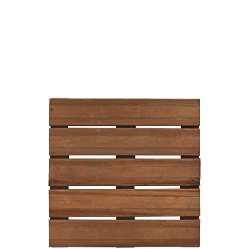 LOSETA MADERA BOLENIA RANURADA MARRON 50X50 CM