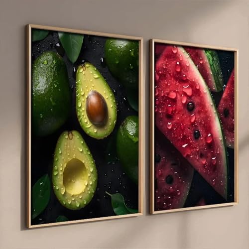 Affiches fruits pour mur vide cuisine salon cadre inclus toile moderne