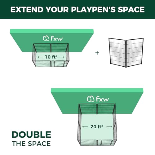 Image of FXW Homeplus Indoor Dog Playpen, 45 inch H, 2 Panels, for Large Dogs