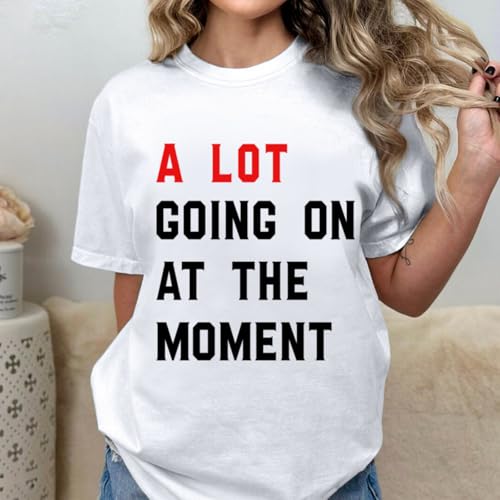 A Lot Going On at The Moment Shirt Women Country Music Concert Shirts Cute Nashville Outfit Oversized Graphic Tees2