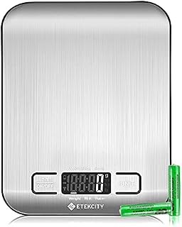 Etekcity EK6015 Cyfrowa Waga Kuchenna do 5 kg, Stal Nierdzewna, Srebrny