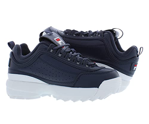 Fila Disruptor Ii Premium Boys Shoes Size 2, Color: Navy/White #TOP3