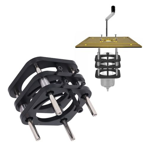 Fräserbasis, Fräsertischbasis aus Aluminiumlegierung, Manueller Maximaler Hub von 51 Mm, 4-Backen-Klemmung, Effizienz für die Holzbearbeitung, Gravur, Werkzeuge für