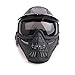 Anyoupin Paintball Mask, Airsoft Mask Full Face with Goggles Impact Resistant for Airsoft BB Hunting CS Game Paintball and Other Outdoor Activities Black-Gray-Lens
