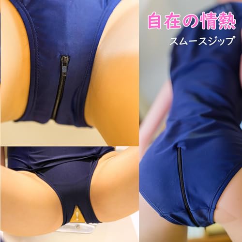 [insdidi] スクール水着 スク水 コスプレ セクシー レオタード ランジェリー ワンピース コスチューム レディース 女子高生 競泳水着風 過激 エロ エッチ 穴あき 伸縮性 肌触り良い フリーサイズ 紺 - 画像6