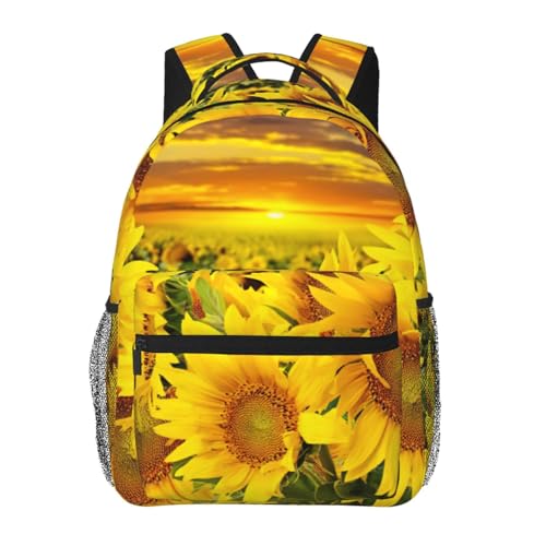Sac de sport imprimé tournesol et résistant pour le camping