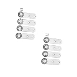 Veemoon 8 Türrolle Unten mit 32mm Lochabstand, Tpe Gummi, Silber