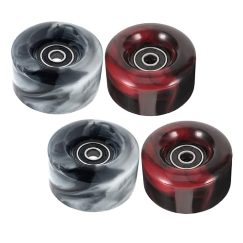 HANABASS Skate Wheel Replacement 4pcs Pu Roller Skate Wheels Mix 82a Hardness Fashion and Sturdy for