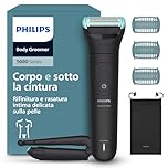 Philips Bodygroom series 5000 - Rifinitore per uomo tripla protezione, Rifinitura e rasatura intima, Accessorio per la schiena pieghevole, Impermeabile 100%, 100 minuti di autonomia, Modello BG5480/15