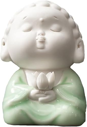 Mini estatua de Buda Amitabha Zen, adorno de té de té de Shakyamuni, estatua de monje de Shakyamuni, lindas figuras de Buda para decoración del