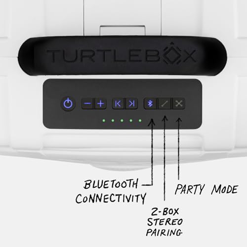 Image of Turtlebox Original Gen 3: Portable Outdoor Bluetooth Speaker - Ultra-Loud (120dB), Waterproof (IP67), Rugged, Impact-Resistant, 3-Day Battery | Party Mode: Unlimited Pairing Stereo, White /Blaze Orange
