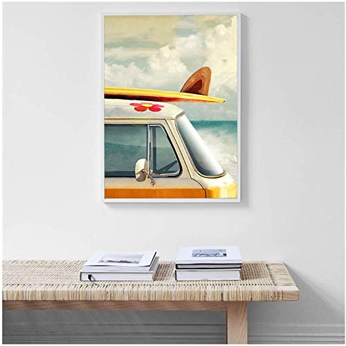 Wall art image de surf pour illuminer un salon moderne - 2
