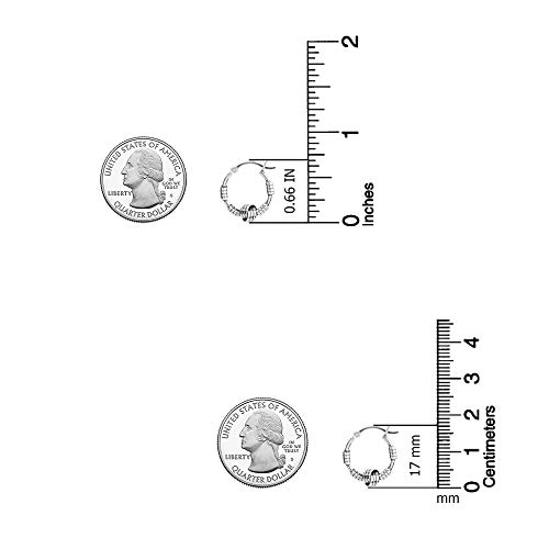 Lecalla Sterling Silver Jewelry Bali Antique Hoop Earrings For Teens And Women #TOP3