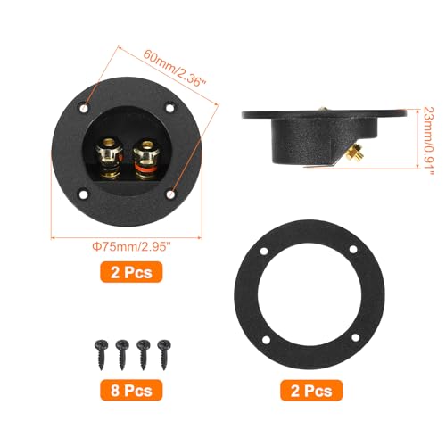 Conector de enchufe de subwoofer con postes de unión dobles para una conexión estable de audio 2