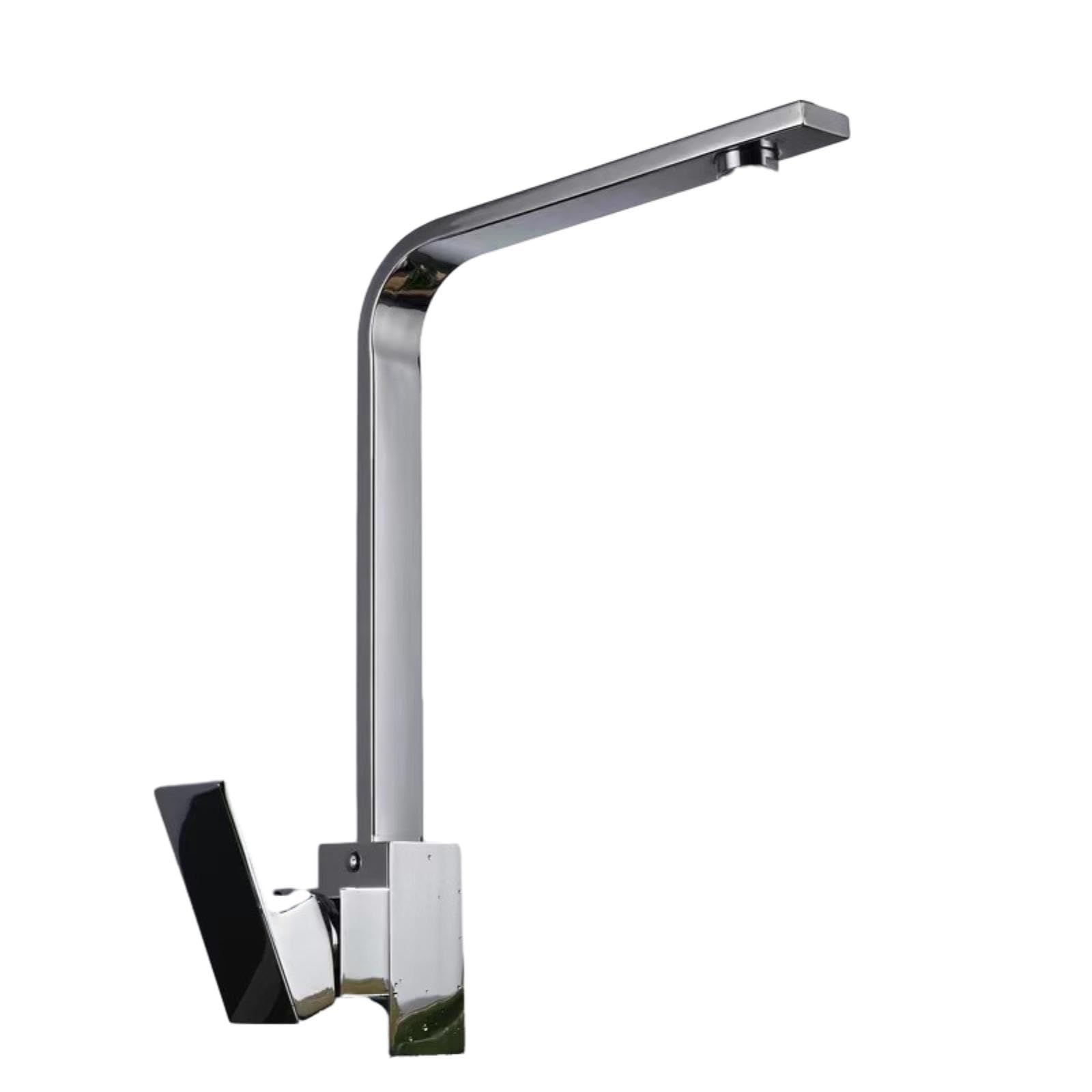 ZYCHSJXA Kitchen Taps Painted Seven-Character Square Faucet Copper Hot and Cold Rotatable Sink Basin Electroplating