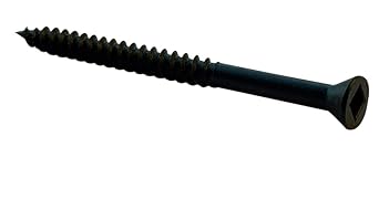Small Parts 0620YQFT #6-18 x 1-1/4" Square Drive Trim Head Drywall Screw Fine Thread Black Phosphate Pack of 100