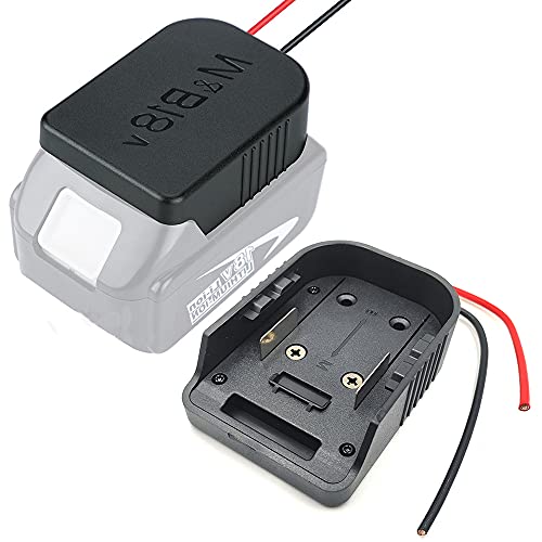 QINIZX Adaptador de ruedas eléctricas para Bosch/Makita 18 V 14.4 V adaptador de alimentación de batería con cables de 12 AWG, herramientas eléctricas de bricolaje, juguetes RC