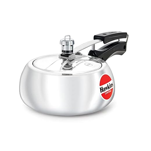 Hawkins Contura Pressure Cooker, 2 Litres, Silver