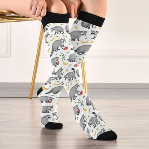 Image of Pigsaly Ceramic Mugs Coffee Cups Womens Knee High Socks Love Compression Socks Athletic Tube Sock Outdoor Sport Socks