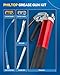 PHILTOP Grease Gun Kit, 8000PSI Heavy Duty Pistol Grip Grease Gun with 12 Inch Spring Flex Hose, 14oz Load, 2 Extension Rigid Pipe, 1 Normal Coupler and Reinforced Coupler, for Automotive, Marine