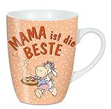 NICI Tasse Mama, Porzellan, perfektes Muttertagsgeschenk, Kaffeebecher für die Beste Mutti der Welt, bunt, 8 x 10 cm Füllvolumen 310 ml (gefüllt bis ca. 1 cm unter den Rand)