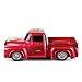 QFX Bluetooth 1956 Pickup Truck Replica Speaker, 3-inch Speakers, Hands Free Link, Built-in Microphone, FM Radio and LED Party Lights, Red - BT-1956 RD