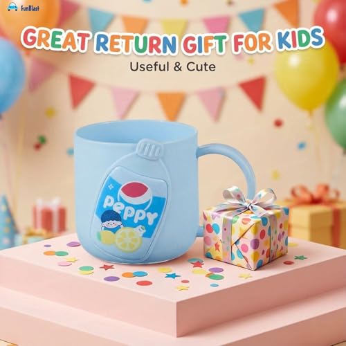 Image of FunBlast Milk Mug for Kids - 320 Ml; Unbreakable Mug for Kids, Milk Mugs for Kids Unbreakable - Milk Drinking Cup for Kids (SkyBlue)