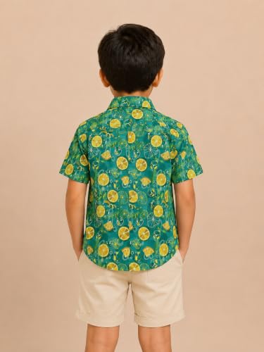 Image of RICH COPPER Fashionable Cotton Printed Half Sleeve Casual Shirt for Men Featuring Lightweight Fabric and Modern Design
