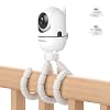 Tripod Baby Monitor Mount for HelloBaby HB6550/ HB6560/ HB65/ HB6351/ HB40/ HB6339/ HB6336, ANMEATE SM935E Monitor, Flexible Baby Camera Stand with 1/4″ Screw – Portable, Clip Clamp Mount No Drilling