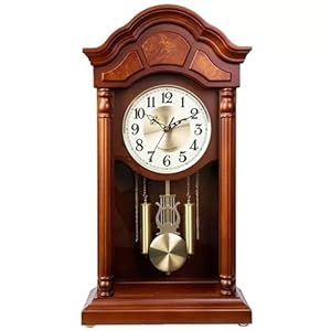 Szsxybz Vintage Zegar Kominkowy z Wahadłem