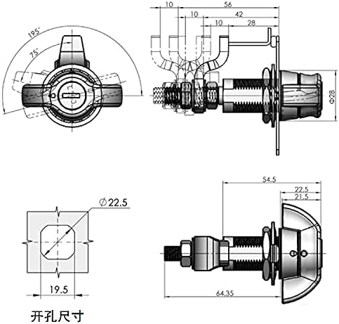Cam Lock,Security Mailbox, Telescopic Door cam,Cabinet Retractable, Equipment/Purifier