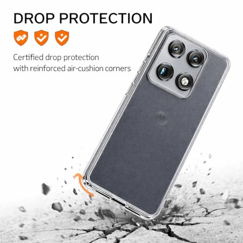 Image of Amazon Brand - Solimo Mobile Cover Compatible with Motorola Signature 5G (Soft & Shockproof Back Case with inbuilt Cushioned Edges), Clear