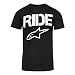 Alpinestars Men's Ride Solid T-Shirt, Black, Large