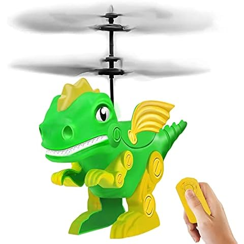 Flying Toys for Boys Girls Kids Dinosaur Toys for Boys - Remote Control Helicopter Gifts for Birthday Parties,Hand and Automatic Induction Flying Dinosaurs Toy with LED lights Cover