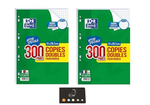 Copies doubles A4 perforées Seyes Blumie : lot de 600 pages grands carreaux pour la rentrée