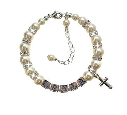 personalized baptism bracelet