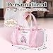 ELULAE Personalized Kids Dance Ballet Bag, Large Capacity Fashion Tote Bag, Custom Dance Duffle Bag, Waterproof Travel Bag, Pink Lace Bag for Kids, Girls, Daughter, Granddaughter, Yoga Bag