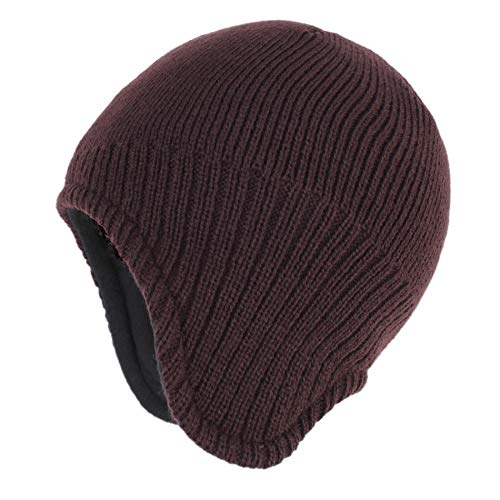 Image of Connectyle Mens Warm Winter Hats Fleece Lined Earflap Hat Daily Beanie Watch Cap