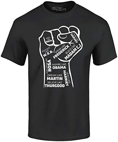 shop4ever Inspiring Black Leaders Fist T-Shirt