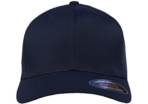 Flexfit 6533 Ultrafibre & Airmesh Fitted Cap, Navy - Small/Medium #TOP1