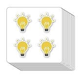 Light Bulb Stickers 1in for Scrapbooking, Arts, Craft, Kids DIY, Calendars Journals 80-Pack