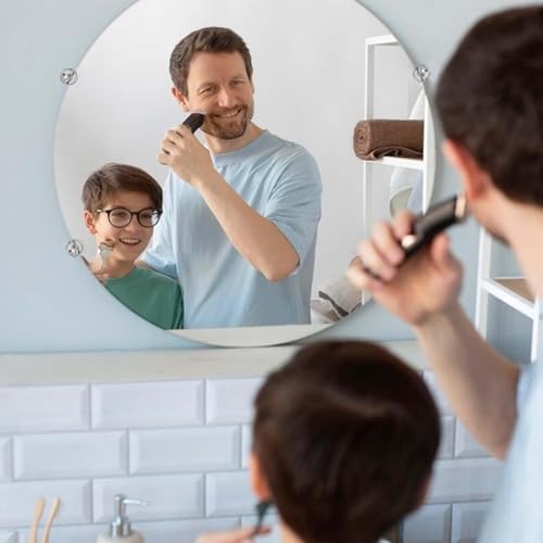 Gudalea 100 Stück Runder Glashalter Clip, Kunststoff-Glasscheiben-Halteklammern, Verstellbar Glasklemme mit 100 Schrauben für 4-9mm Dickes Glas, 13mm Durchmesser