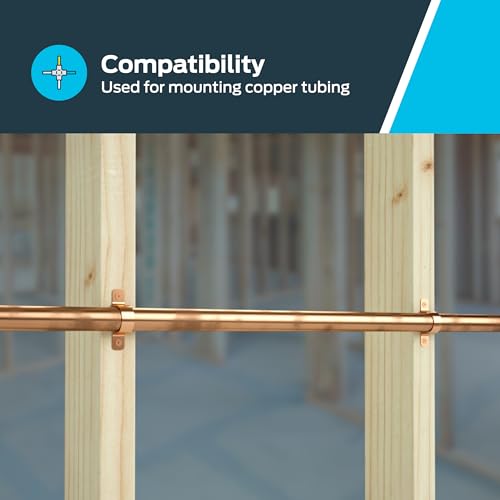 HoldRite 1/2 Inch Copper 2-Hole Strap, 50 Pack, Pipe Support, CPS05050 by Holdrite - Image 3