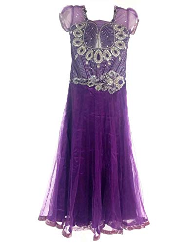 Robe cérémonie fille violette Naadira pour cortège et mariage