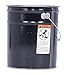 Vestil PAIL-STL-RI Steel Open Head Pail with Handle, 5 gallon Capacity, Black, Pack of 1