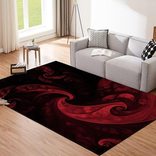 Tapis de sol moderne à poils courts lavable en machine pour salon - 3