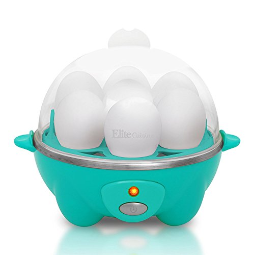 Elite Gourmet Easy Electric 7 Egg Capacity Soft, Medium, Hard-Boiled Cooker Poacher, Scrambled, Omelet Maker with Auto Shut-Off and Buzzer, BPA Free by Elite Gourmet - Used condition - US$12.39
