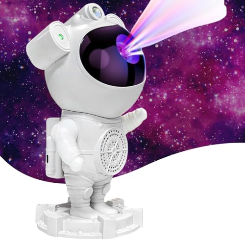 Projetor Astronauta Galaxia e Estrelas com Som Bluetooth Luminári...