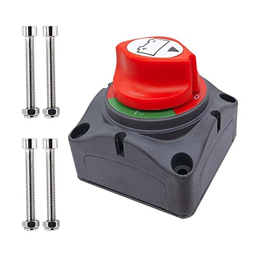 Ampper Interrupteur de batterie 12 à 48 V avec interrupteur de déconnexion pour voiture, véhicule, camping-cars et bateaux (On/Off)