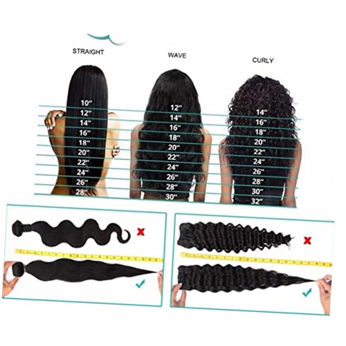 Extension cheveux naturels noirs à bande adhésive DOITOOL 75 cm - 3